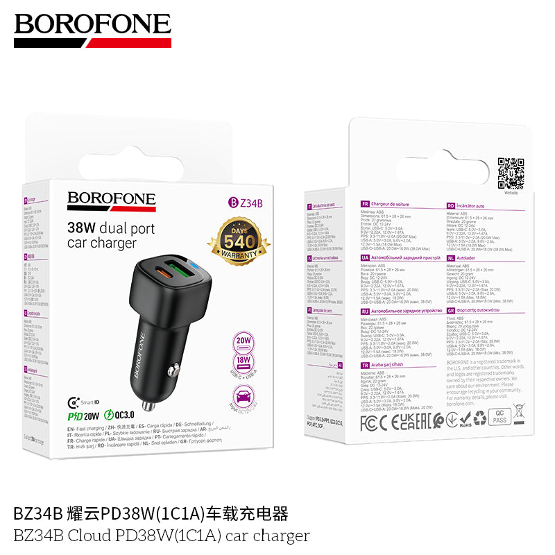 Borofone BZ34B Cloud PD38W(1C1A) Car Charger