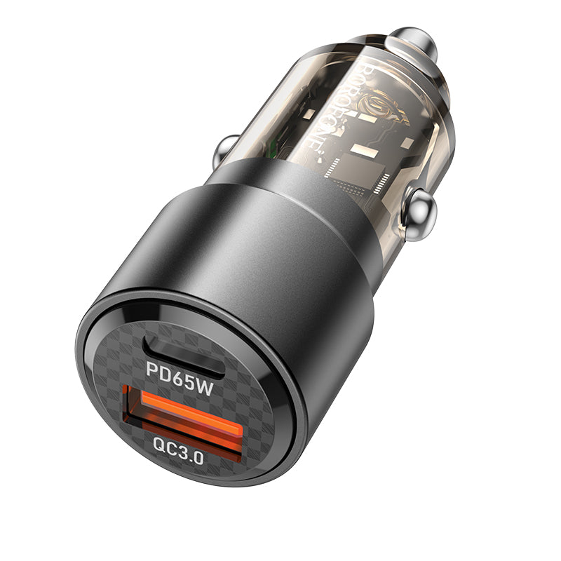 BZ2OA Smart 83W Dual Port PD65W+QC3.0 Car Charger