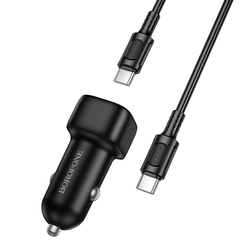 Borofone BZ34A Cloud Single Port PD2OW Car Charger Set (C to C)