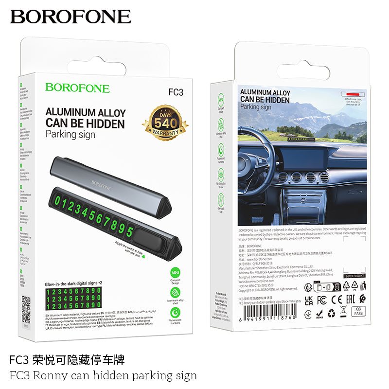 Borofone FC3 Ronny Can Hidden Parking Sign