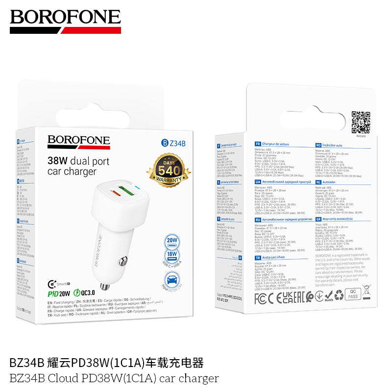 Borofone BZ34B Cloud PD38W(1C1A) Car Charger